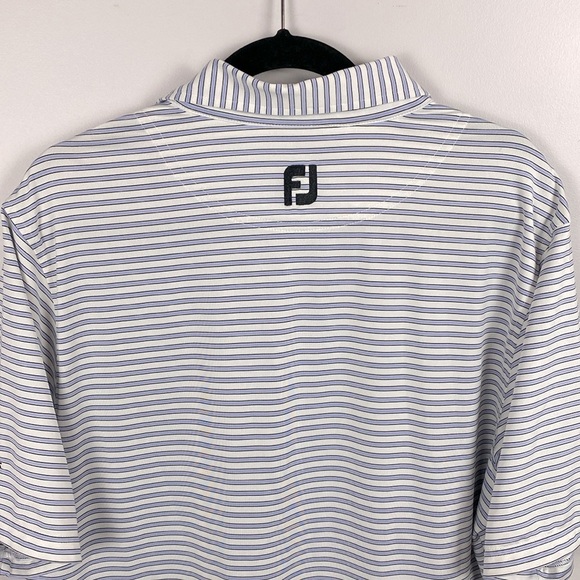 FootJoy Men's Purple Striped Polo Shirt size medium - Picture 6 of 8